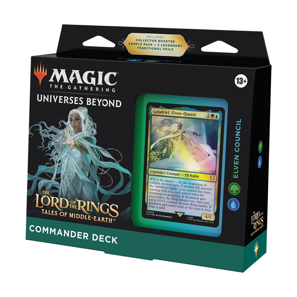 The Lord of the Rings Tales of Middle-earth Commander Deck Elven Council for Magic: The Gathering
png