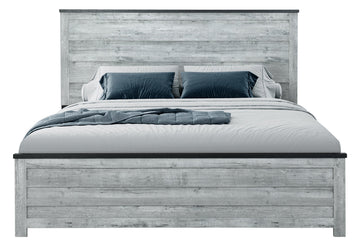 Amir Grey Wash/Charcoal QUEEN BED