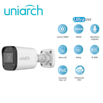 Uniarch IPC-B122-APF28K cámara de vigilancia Bala (forma) Cámara de seguridad IP Interior y exterior