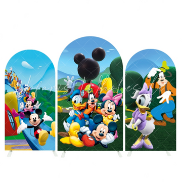Toile de fond pour arche Joyeux Anniversaire Mickey Mouse