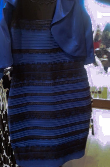 What color is the dress? Why do some people see blue and black and some people see gold and white when looking at a single image of a dress? : r/askscience