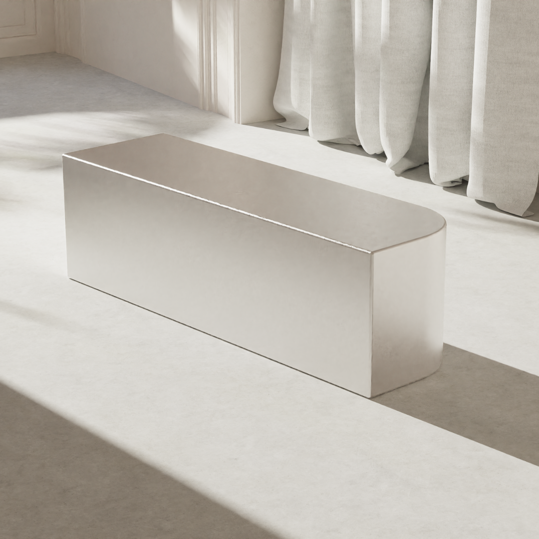 Salontafel Chrome Moron versie 2 -  B100 D30 H30 - Geborsteld staal