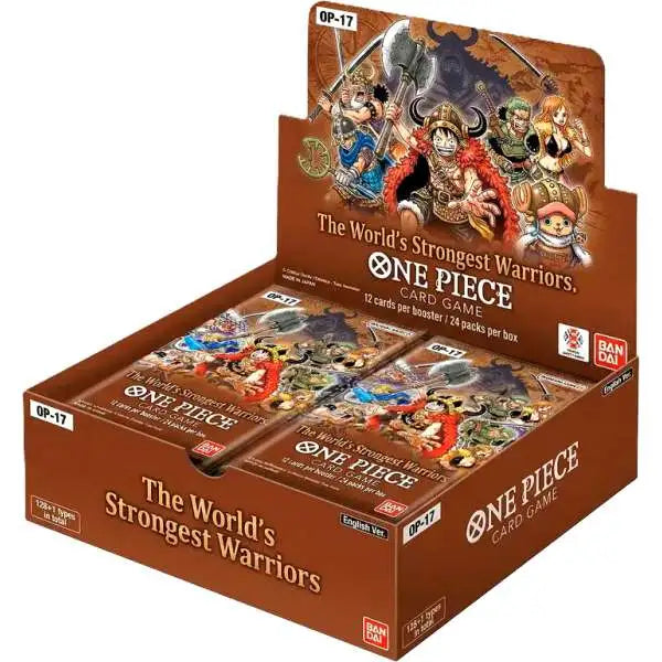 One Piece Trading Card Game The Worlds Strongest Warriors Booster Box OP-17 ENGLISH, 24 Packs Bandai