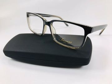 New Designer Inspired SUCCESS SS-108 Black Fade Eyeglasses 55mm with Case