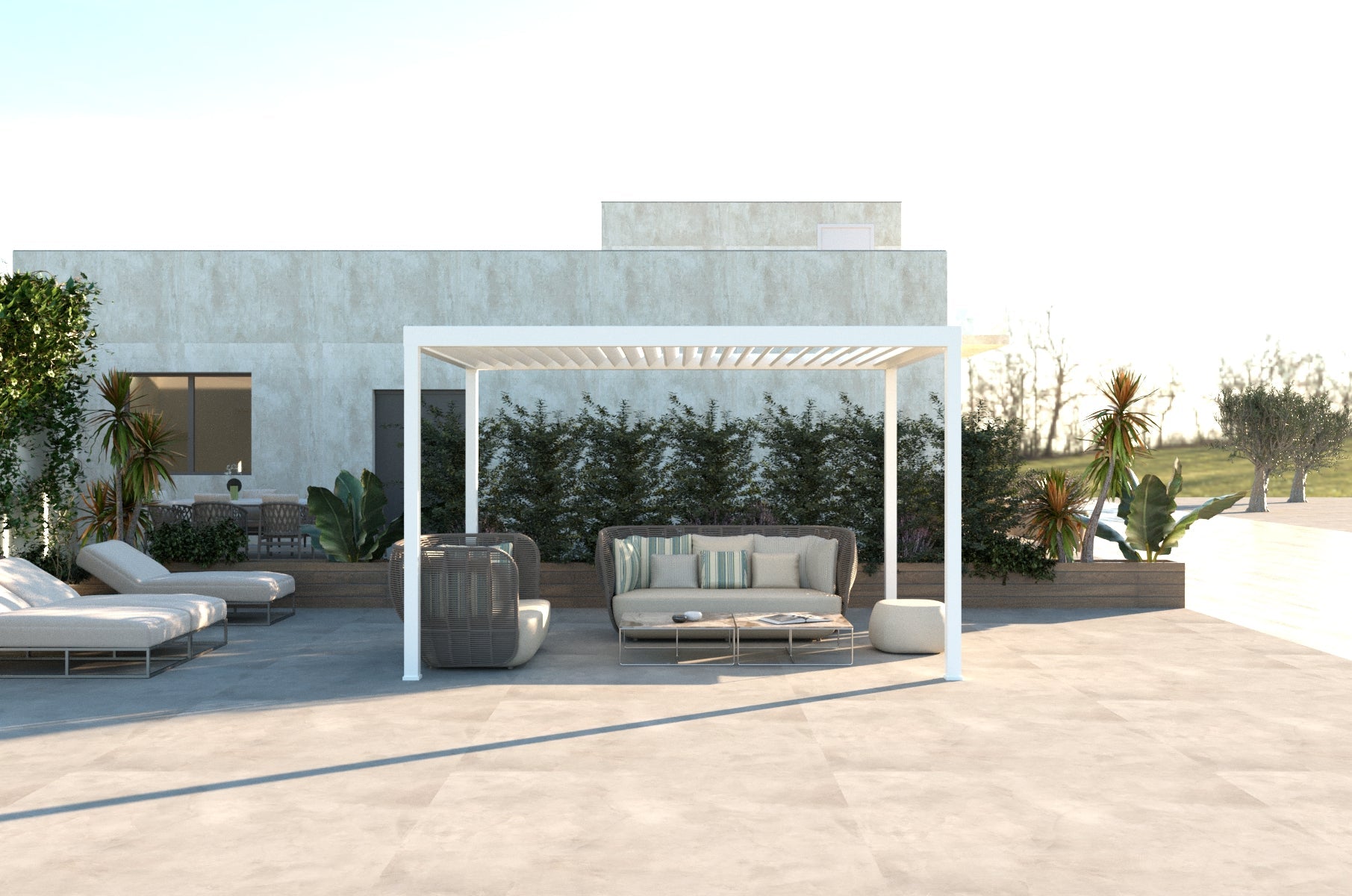 Pergola Miraia 3x4 in alluminio bianca