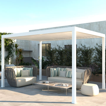 Pergola Miraia 3x4 in alluminio bianca