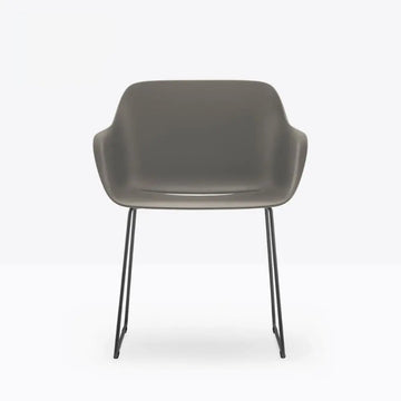 Pedrali Babila XL 2744R armchair with recycled polypropylene shell and steel sled base Black - Buy now on ShopDecor - Discover the best products by PEDRALI design