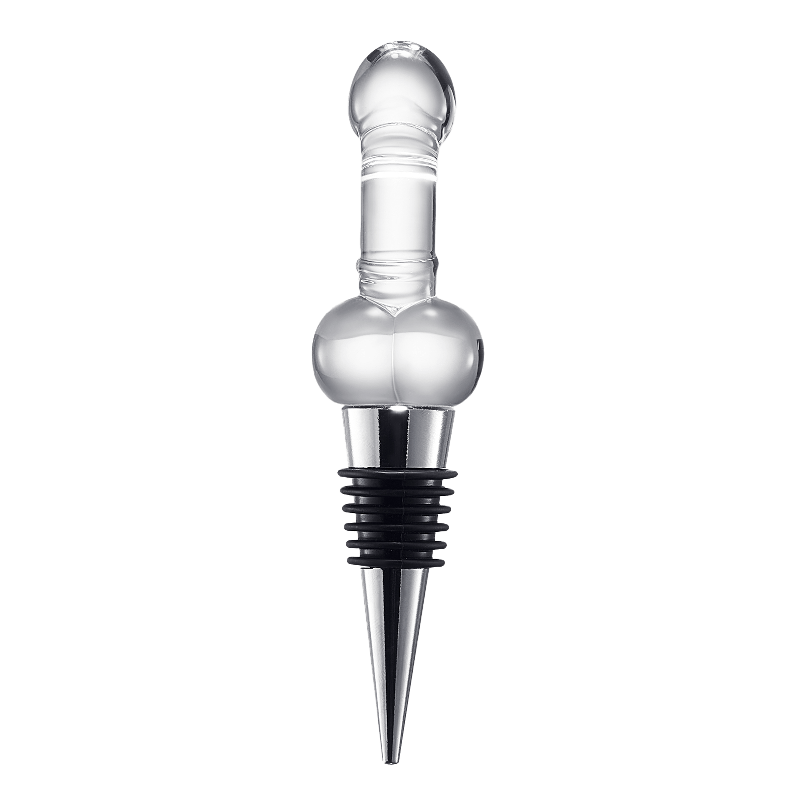 Phallus Silicone And Glass Wine Bottle Stopper - POPvault
