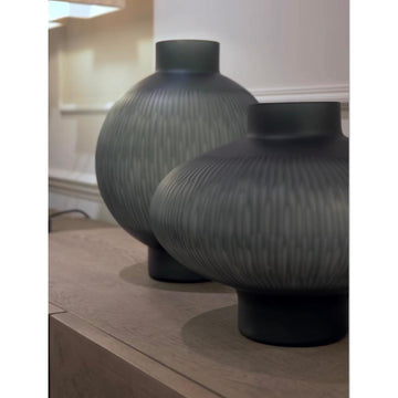Pinus dark green glass vase-Renaissance Design Studio