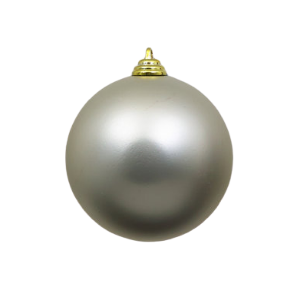 Platinum Matte Ball Ornament, 8"