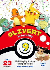 50.4K+ Free Templates for 'Pikachu birthday card'