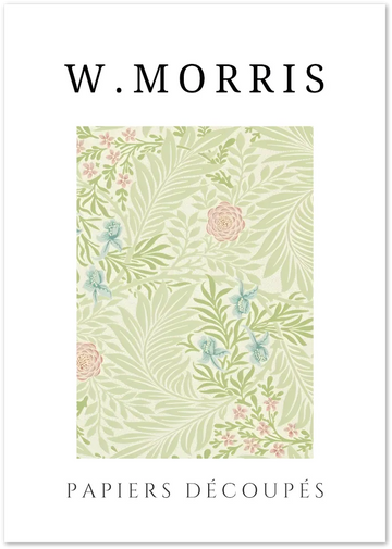 Pale Garden Bloom Poster – William Morris Papiers Découpés poster – premium wall art | Posterux
