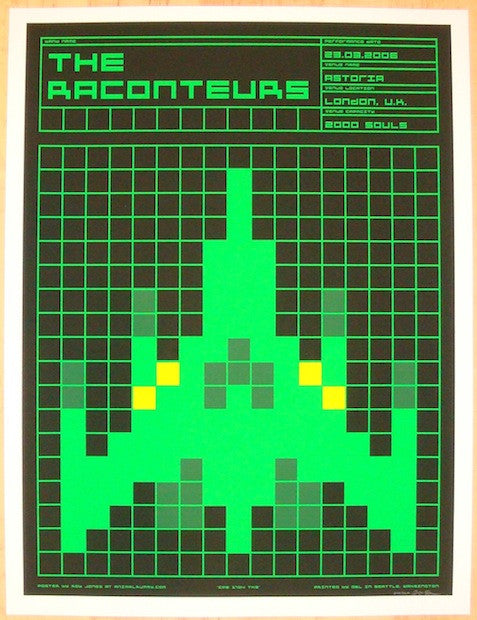 2006 The Raconteurs - London Concert Poster by Rob Jones