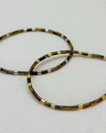 REYA Tiger's Eye Gemstone Strand Bracelet