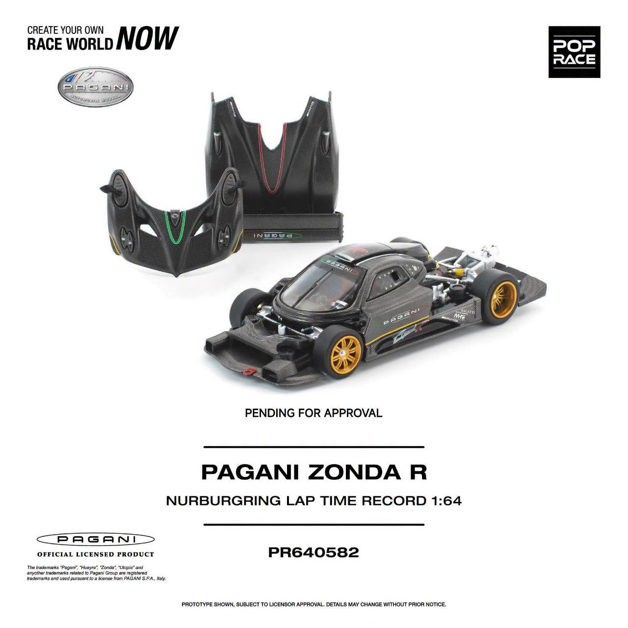 Pop Race 1:64 Pagani Zonda R NURBURGRING LAP TIME RECORD