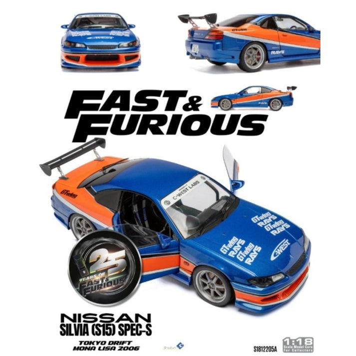 Solido 1:18 Fast & Furious Tokyo Drift Nissan Silvia (S15) Spec-S Mona Lisa 2006