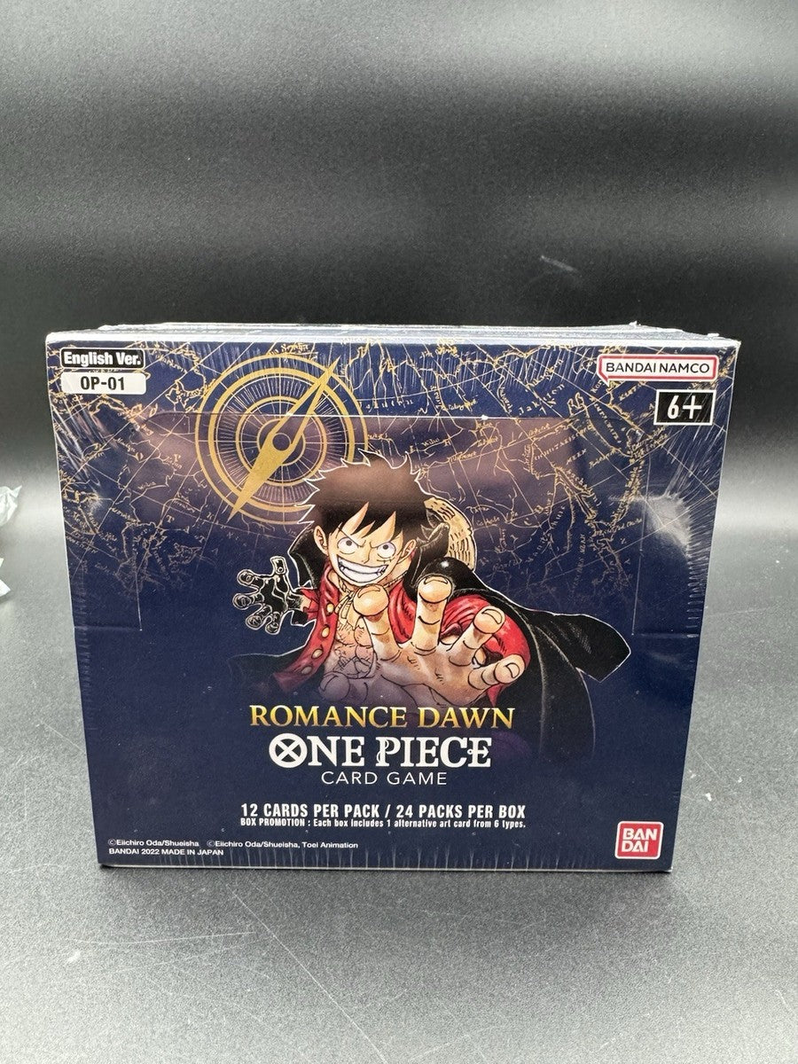 One Piece OP-01 Romance Dawn Booster Box BLUE BOTTOM English Wave One NEW  SEALED