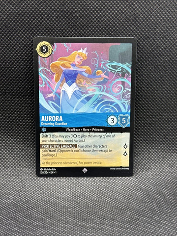 Disney Lorcana TCG AURORA Dreaming Guardian Super Rare #139/204 Non Foil