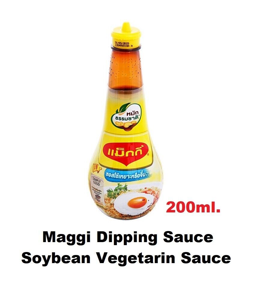 Maggi Topping Dipping Soybeans Sauce Breakfast Cook Vegetarian Thailand 200ml.