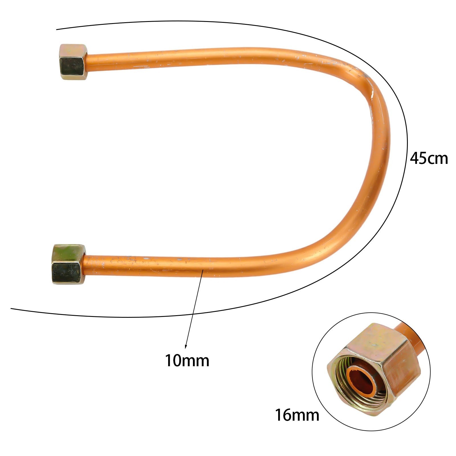 ya 14 Air Compressor Tube Exhaust Copper Tone Dit Coupled G3/8\ Replacement