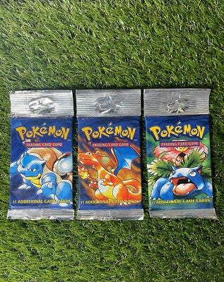 1999 Pokemon Base Set Unlimited Long Crimp Booster Pack | Hanger | Sealed |  WOTC