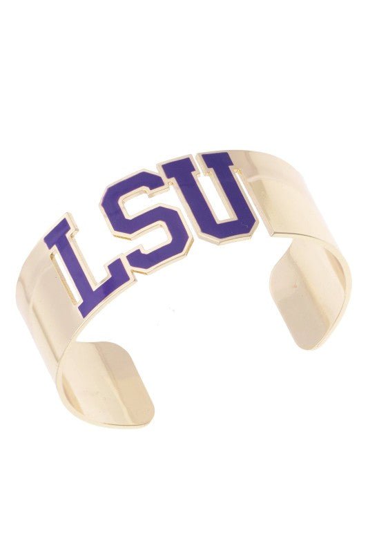 Saturday in Death Valley LSU Cuff Bracelet - ElleBoutiqueZachary