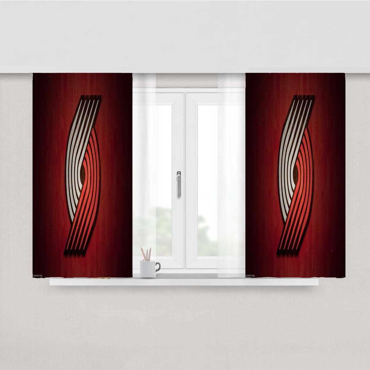 Portland Trail Blazers Peach Skin Window Curtains