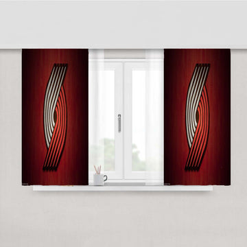 Portland Trail Blazers Peach Skin Window Curtains