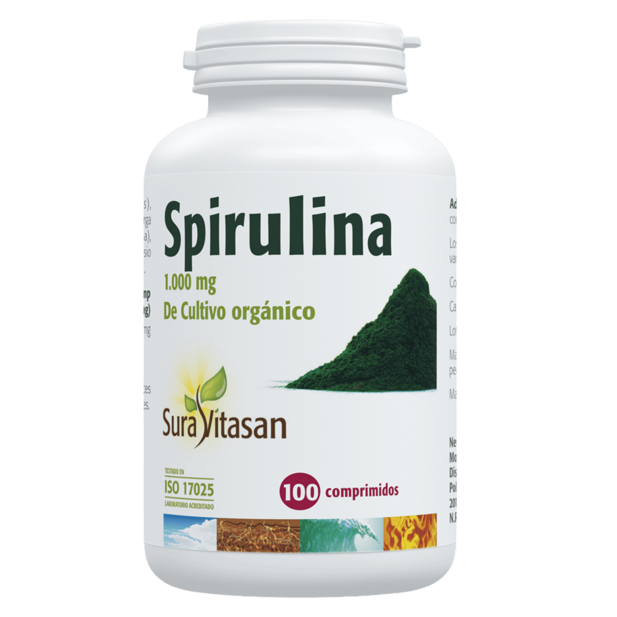 Spirulina 1000 mg 100 comprimidos de Sura Vitasan