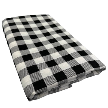 Tafelkleed Zwart Wit geblokt Large - 140x220 - Katoen - Mood Company by MoodCompanyNL
