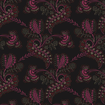 Tapeta z abstrakcyjnym roślinnym wzorem ARCHIVE TRADITIONAL - Hartford czarny – Cole & Son