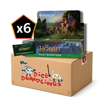 The Hobbit Play Booster Display Case of 6 Magic The Gathering MTG Dice and Dumplings PNG
 box topoper