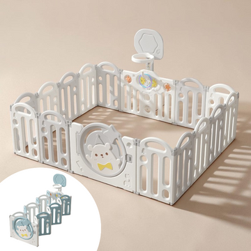 Happy Bear Foldable Baby Playpen & Safety Fence 12+2