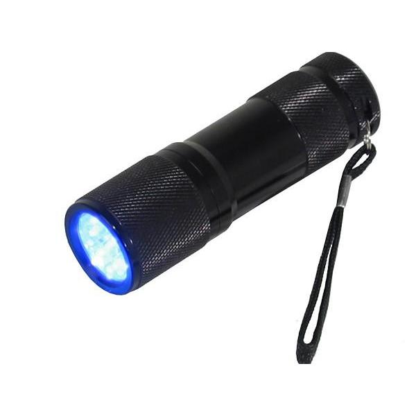 UV Detection - 9-LED Portable UV Inspection Flashlight - 390-400nm Blacklight
