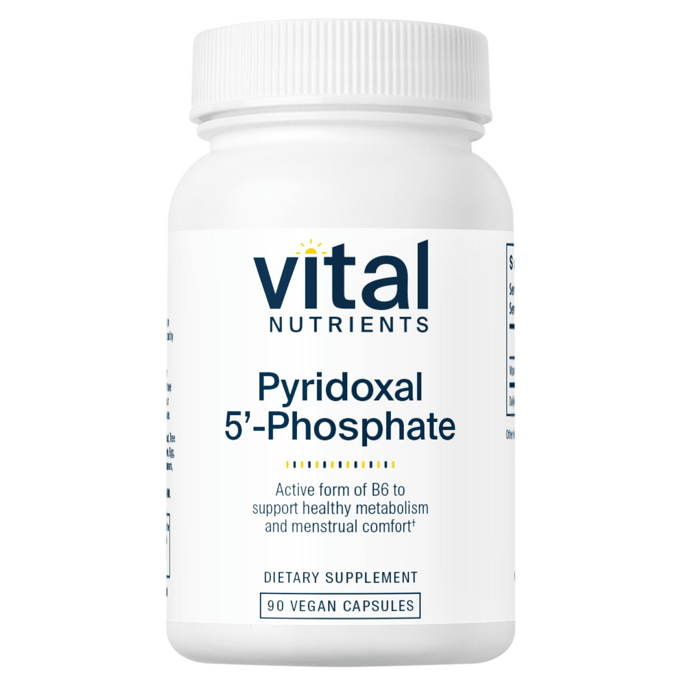 Vital Nutrients Pyridoxal - 5 - Phosphate 50mg with Active form of Vitamin B6 - Kallpay