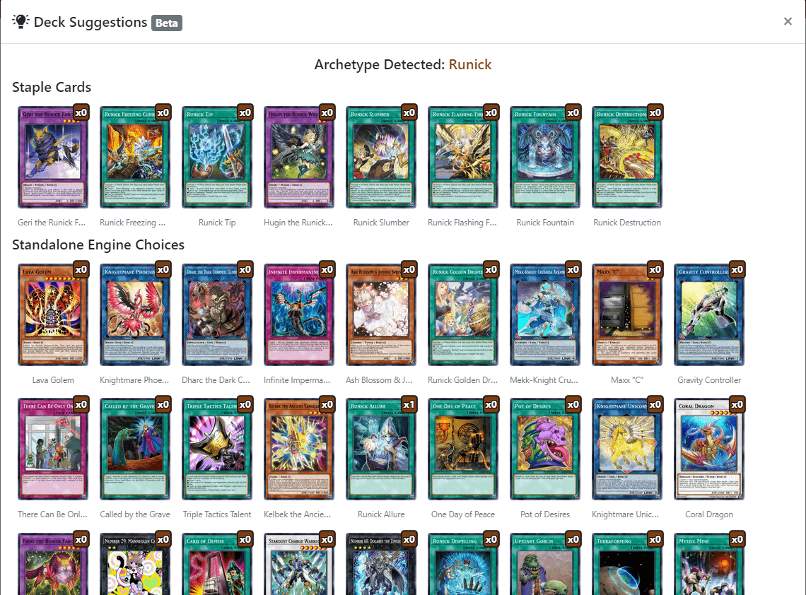 YGOPRODeck Deck Builder can now offer deck suggestions! : r/yugioh